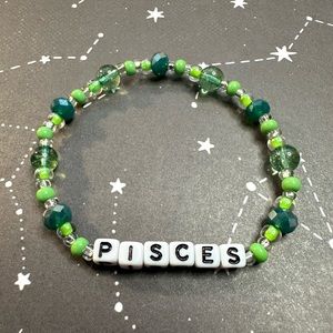 Pisces Bracelet Horoscope Astrology Astrological Sign Beaded Stretch Jewelry